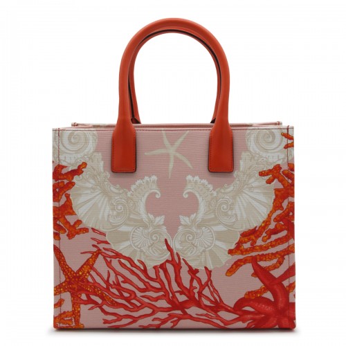 RED AND PINK COTTON TOTE BAG