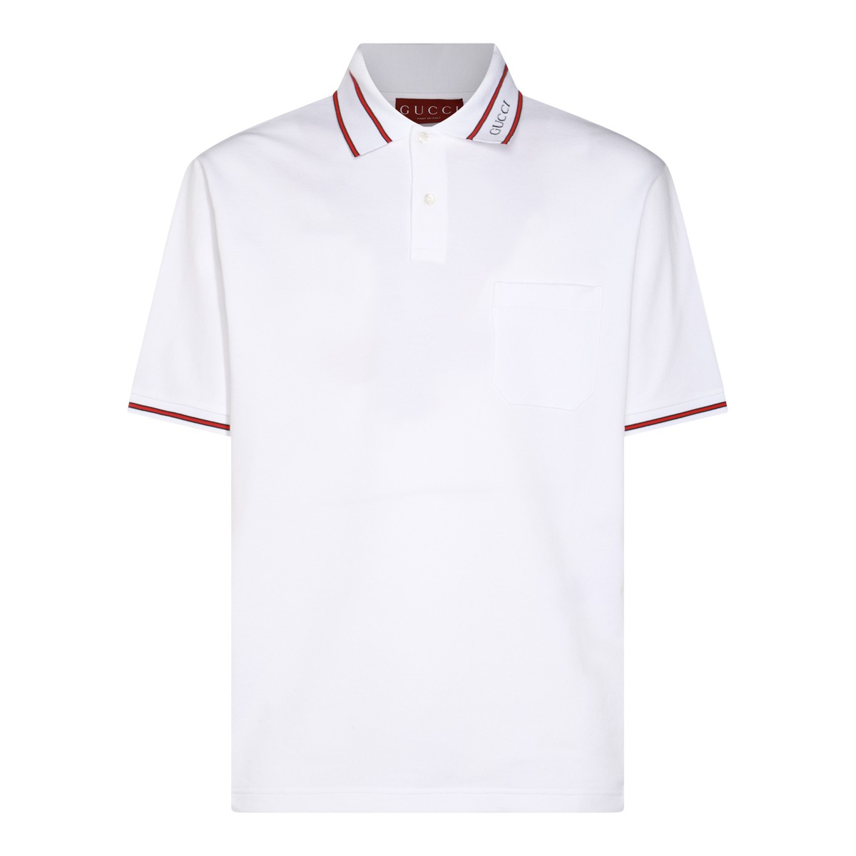 WHITE COTTON POLO SHIRT