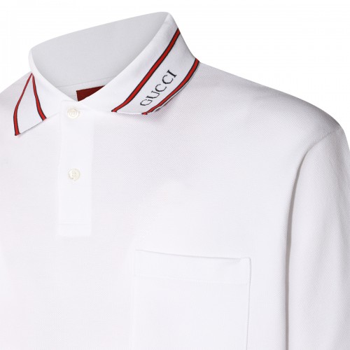 WHITE COTTON POLO SHIRT