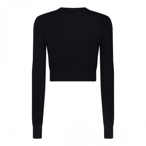 BLACK WOOL KNITWEAR