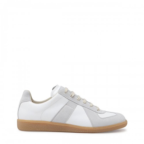 WHITE LEATHER REPLICA SNEAKERS 