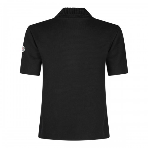 BLACK COTTON POLO SHIRT