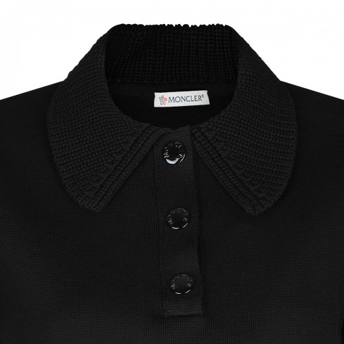 BLACK COTTON POLO SHIRT