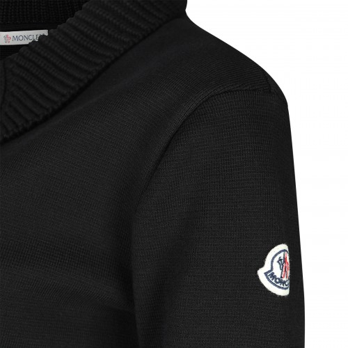 BLACK COTTON POLO SHIRT