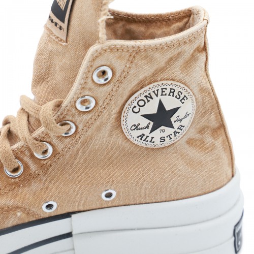 BEIGE COTTON DBL DRKSTAR SNEAKERS