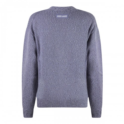 BLUE WOOL KNITWEAR