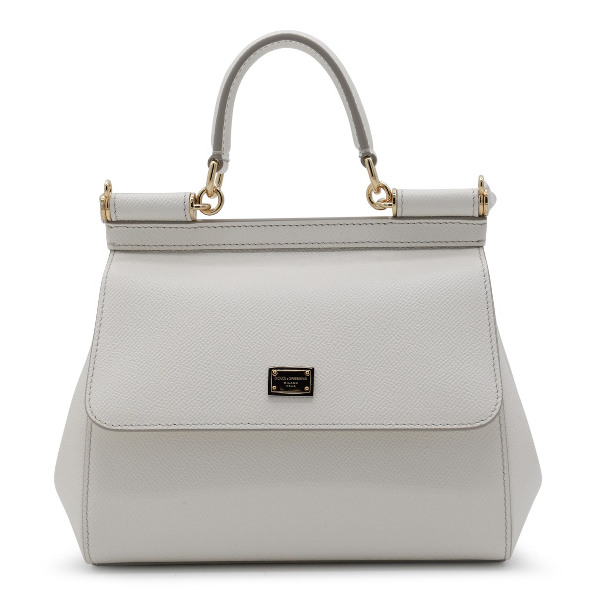 WHITE LEATHER SICILY SMALL BAG