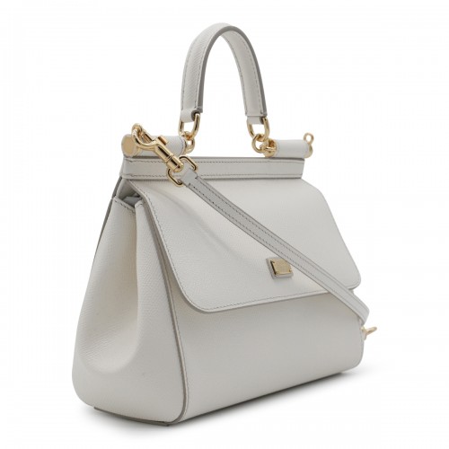 WHITE LEATHER SICILY SMALL BAG