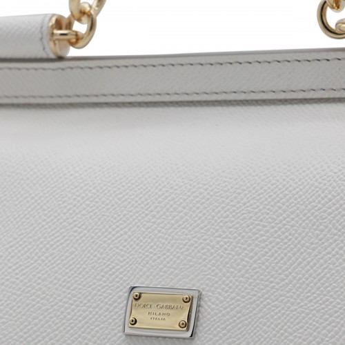 WHITE LEATHER SICILY SMALL BAG