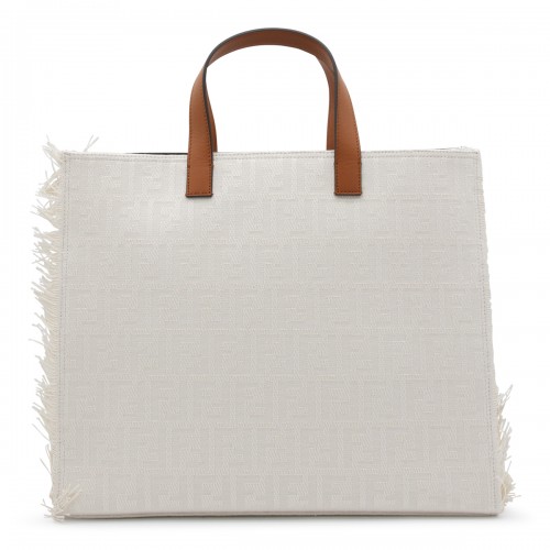 CREAM DENIM TOTE BAG