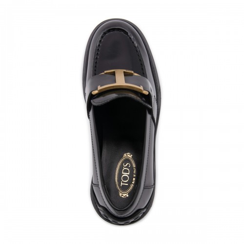 BLACK LEATHER LOAFERS