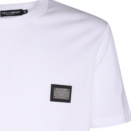 WHITE COTTON T-SHIRT