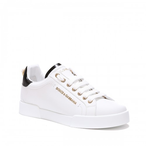 WHITE LEATHER PORTOFINO SNEAKERS 