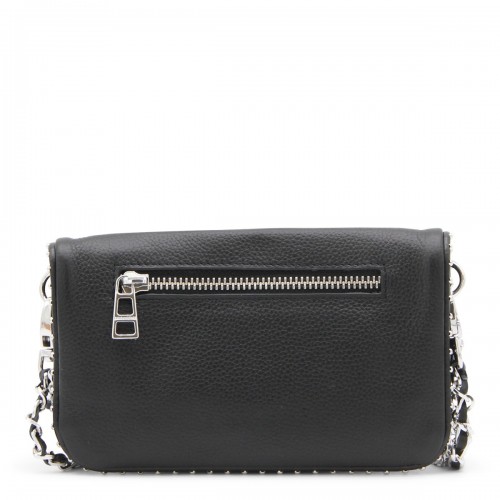 BLACK LEATHER ROCK NANO SWING YOUR WINGS SHOULDER BAG