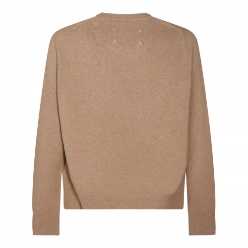 BEIGE WOOL KNITWEAR