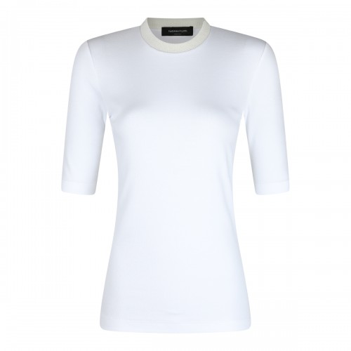 WHITE COTTON T-SHIRT