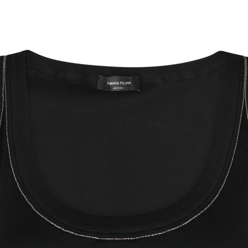 BLACK COTTON T-SHIRT