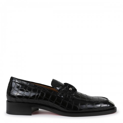 BLACK LEATHER LOAFERS