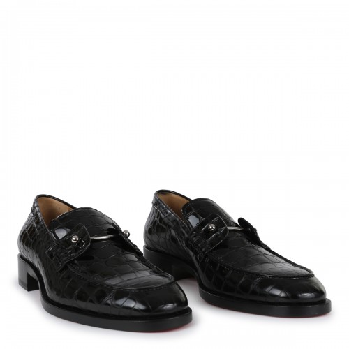 BLACK LEATHER LOAFERS