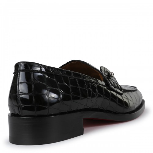 BLACK LEATHER LOAFERS