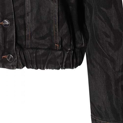 BLACK COTTON DENIM JACKET