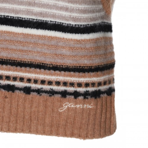 BROWN WOOL KNITWEAR