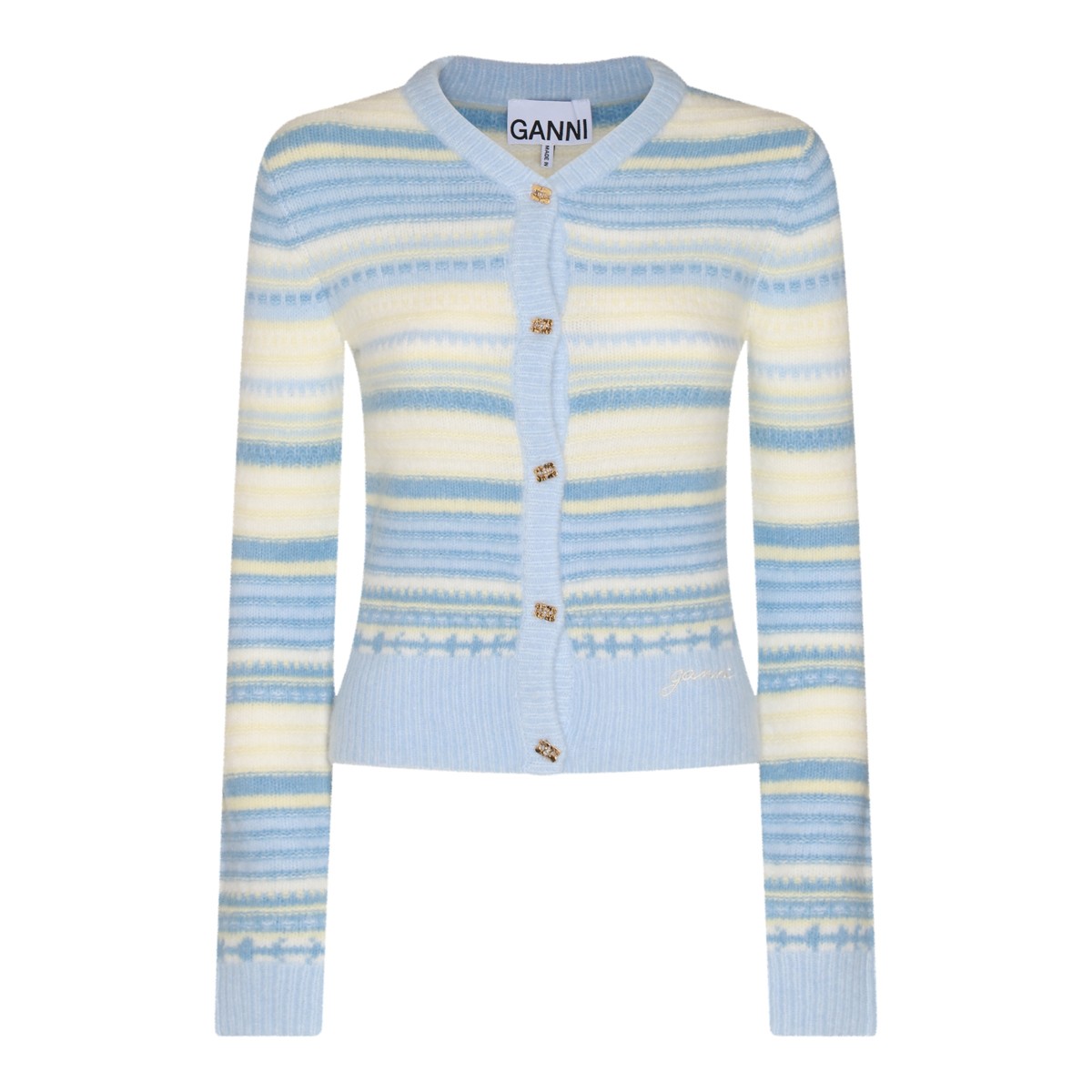 LIGHT BLUE WOOL KNITWEAR