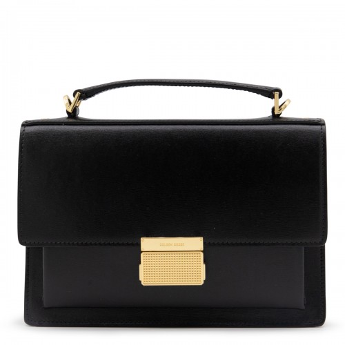 BLACK LEATHER CROSSBODY BAG