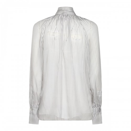 WHITE AND GREY SILK SHIRT 2