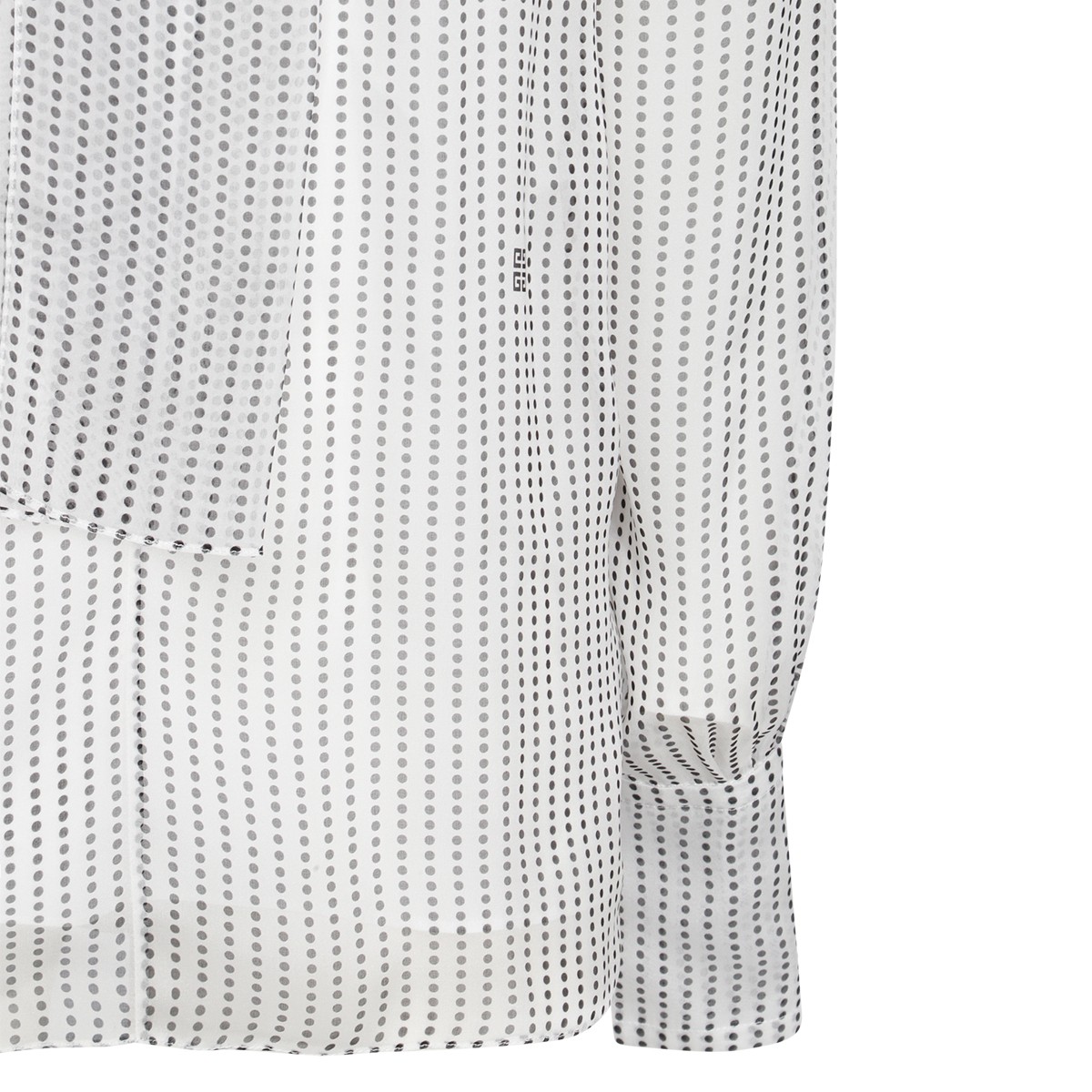 WHITE AND GREY SILK SHIRT