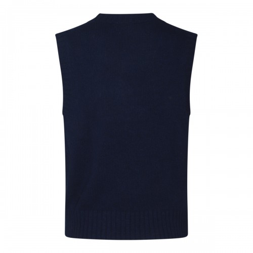 DARK BLUE WOOL KNITWEAR