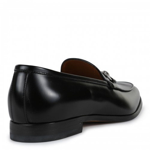 BLACK LEATHER LOAFERS