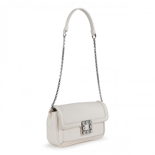 WHITE LEATHER JEU DE FILLE BAG