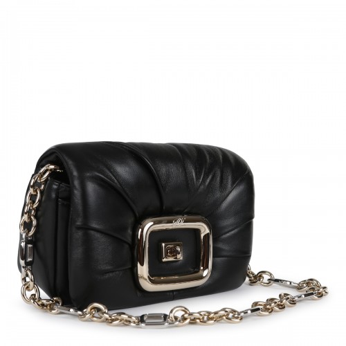 BLACK LEATHER MINI VIV'CHOC BAG