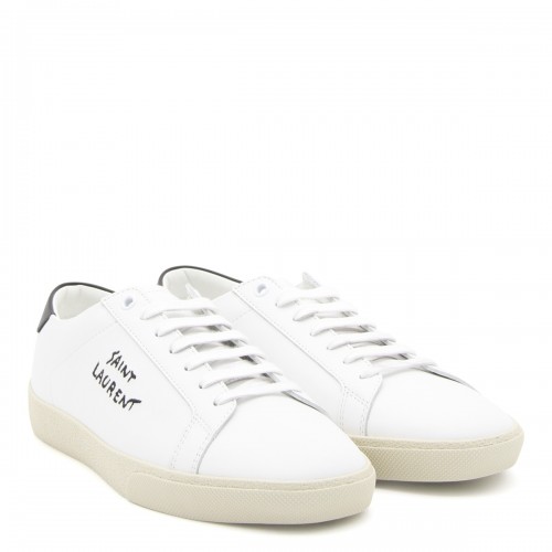 OFF WHITE AND BLACK LEATHER COURT CLASSIC S1/06 SNEAKERS