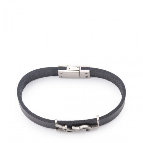 BLACK LEATHER BRACELET