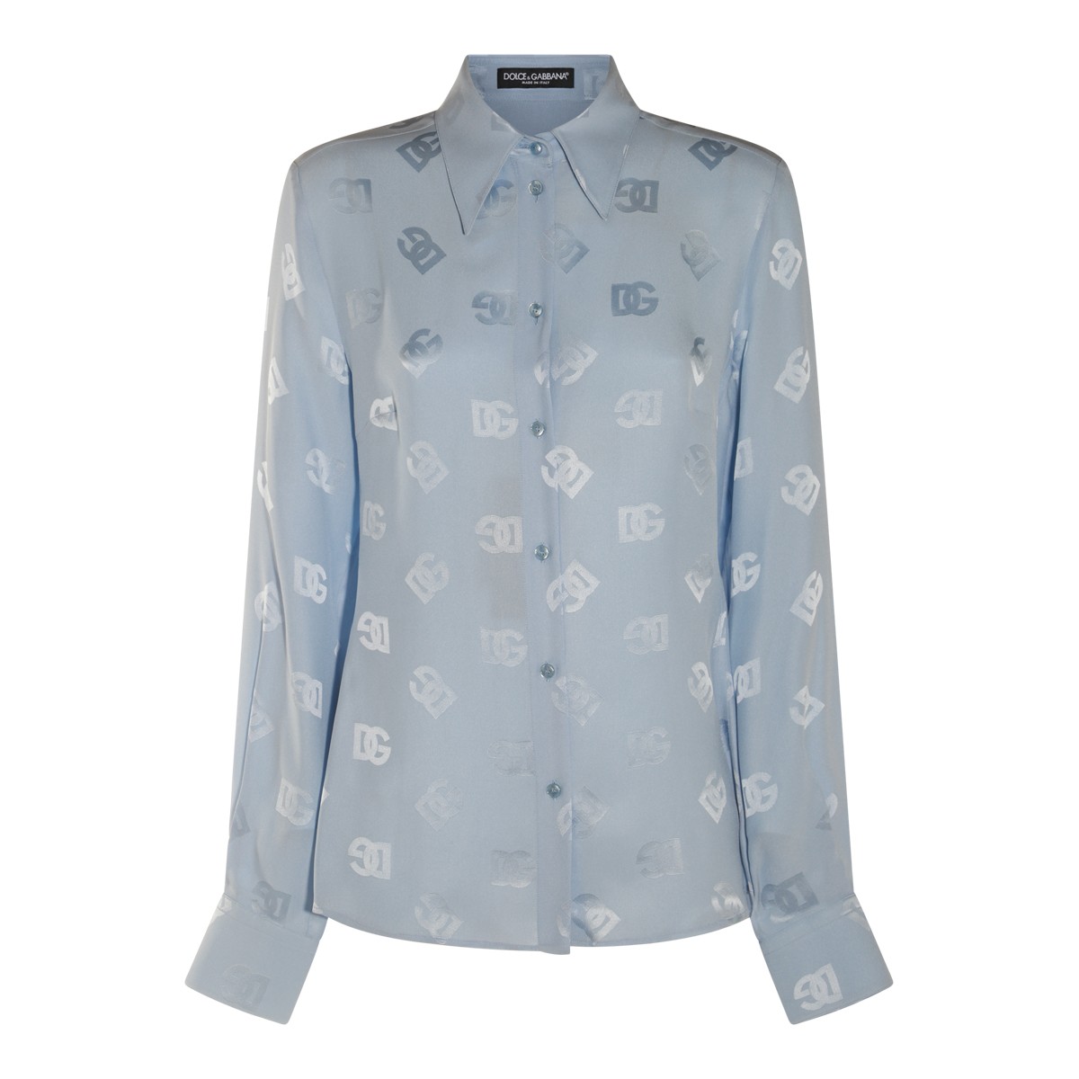 LIGHT BLUE SILK SHIRT