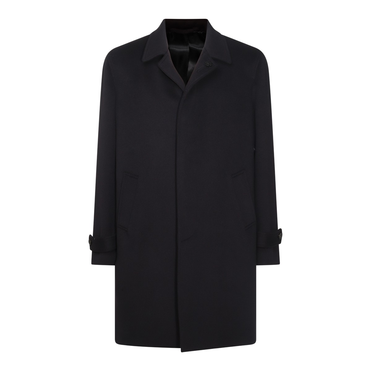 NAVY BLUE WOOL COAT