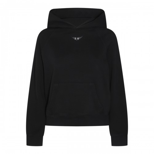 BLACK COTTON SWEATSHIRT