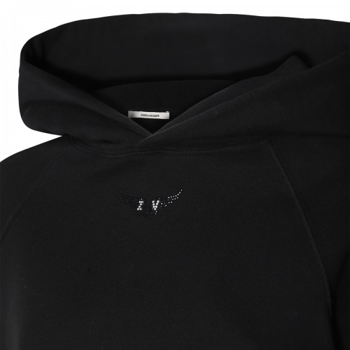 BLACK COTTON SWEATSHIRT