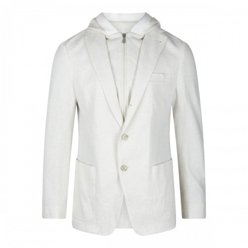 WHITE WOOL BLAZER