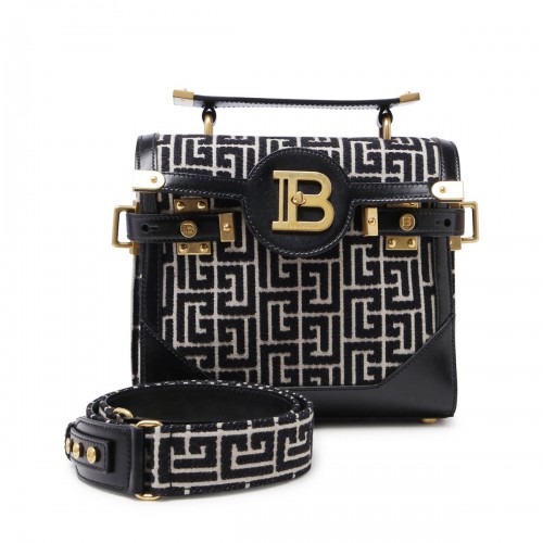 BLACK AND WHIYE B BUZZ TOP HADLE BAG