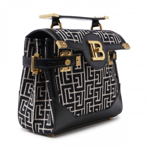 BLACK AND WHIYE B BUZZ TOP HADLE BAG