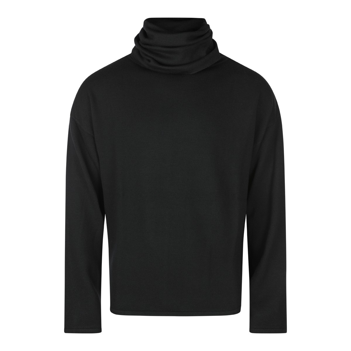 BLACK WOOL KNITWEAR