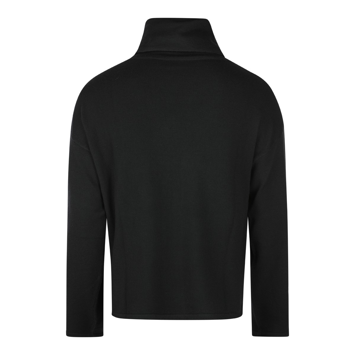 BLACK WOOL KNITWEAR