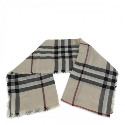 BEIGE AND GREY WOOL SCARVES