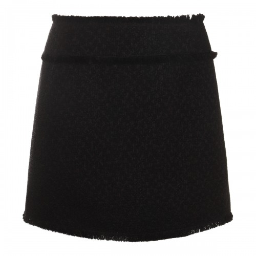 BLACK WOOL SKIRT