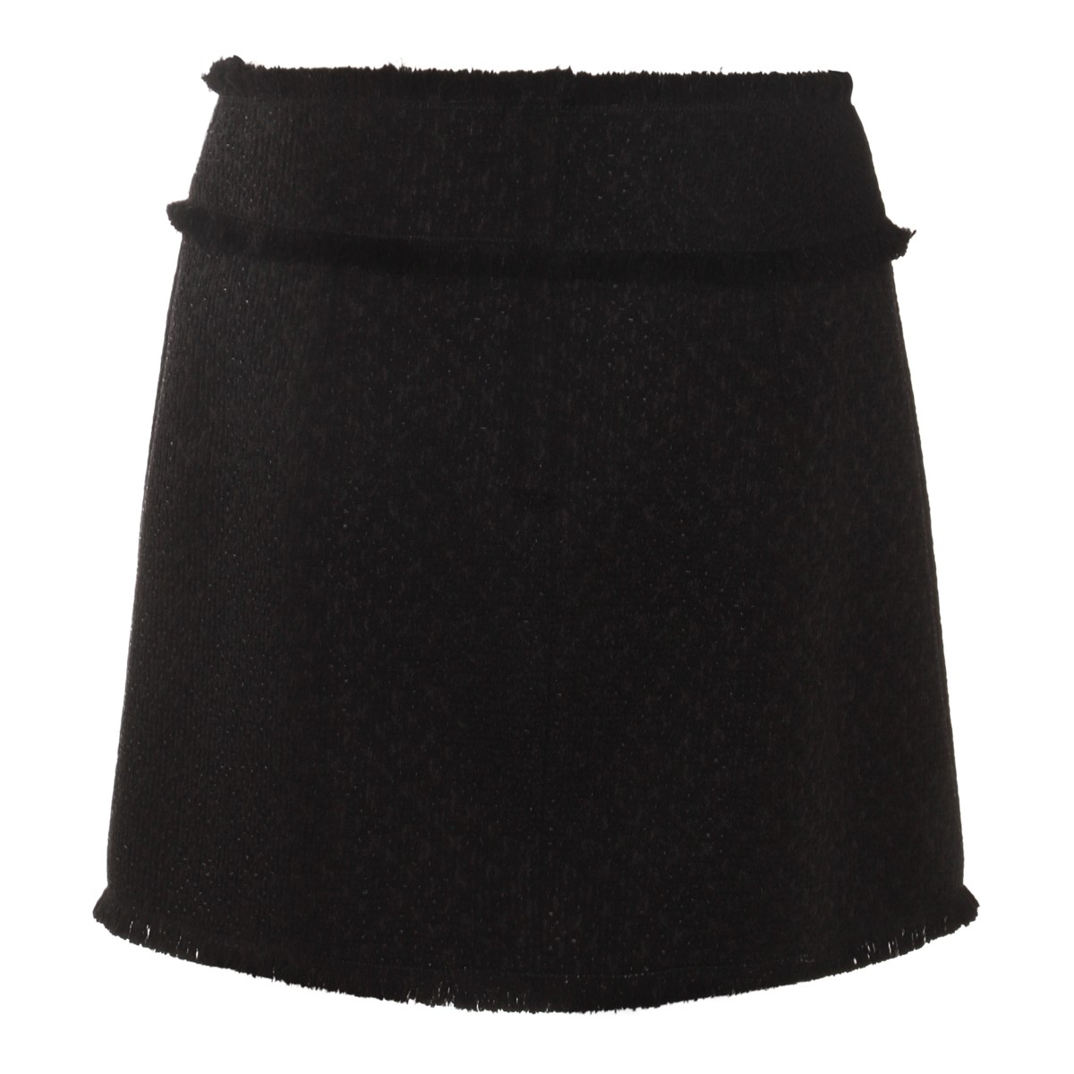 BLACK WOOL SKIRT