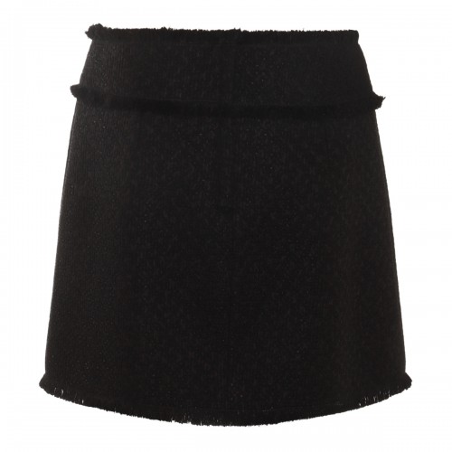 BLACK WOOL SKIRT