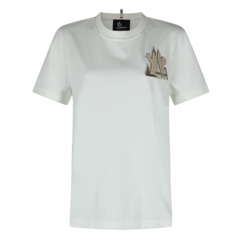 WHITE COTTON T-SHIRT